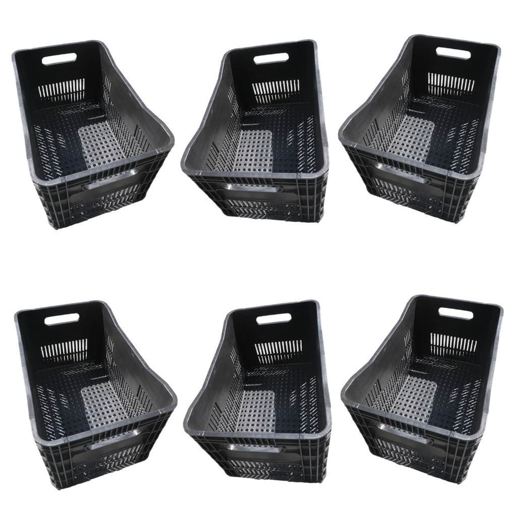 6 Caixas Plástica Hortifruti  56x35x31cm Organizadora Empilhável Agricola 49 litros