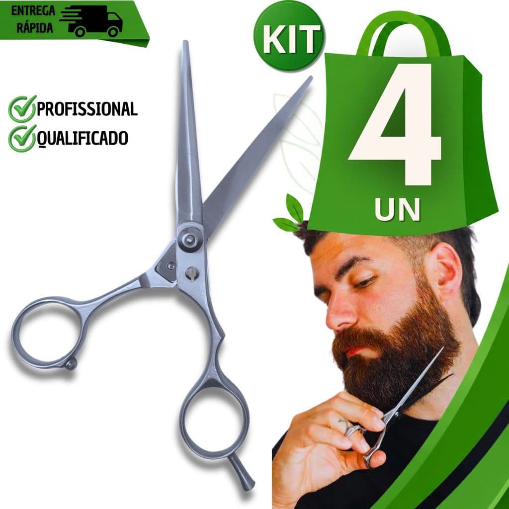 Tesoura De Cabeleireiro Barbeiro Profissional Para Salão 6' Inox Corte Suave Preciso