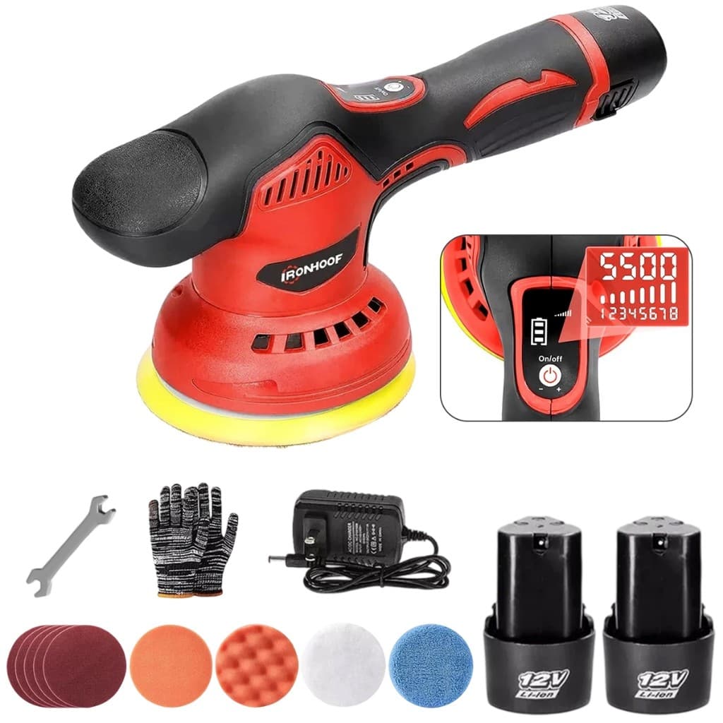 Lixadeira Eletrica Brushless 380w Politriz Elétricas 125mm 12v 2 Bateria
