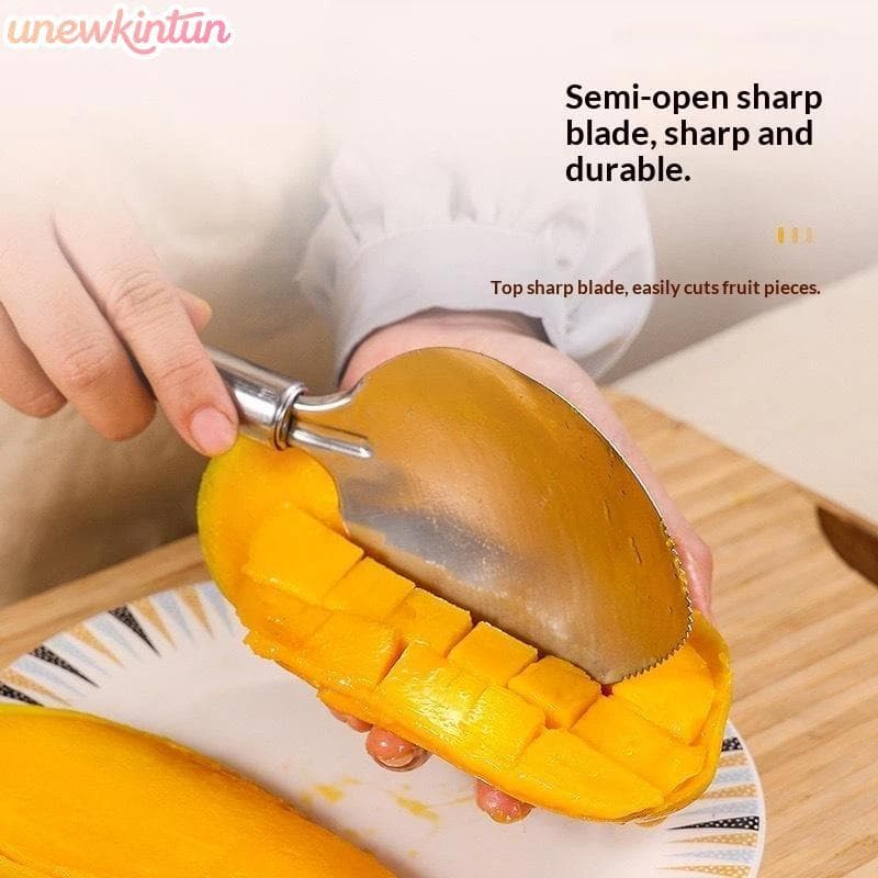 unewkintun Manga Slicer Descascador Divisor Resistente À Ferrugem De Aço Inoxidável Afiado Cortador Frutas Para Casa Piq
