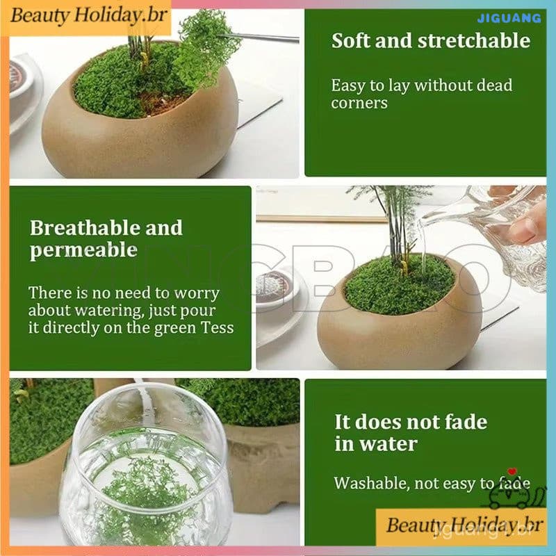 30/50/100g Musgo Falso DIY Artesanato Grama Artificial Preservado Plantas Verdes Casa Quarto Decoração Do Jardim Mini Pa