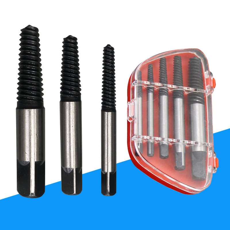 Kit 5 Peças Extrator Saca Parafuso Espanado Quebrado - Ferramenta para Sacar Parafuso Quebrado de 3 a 18mm