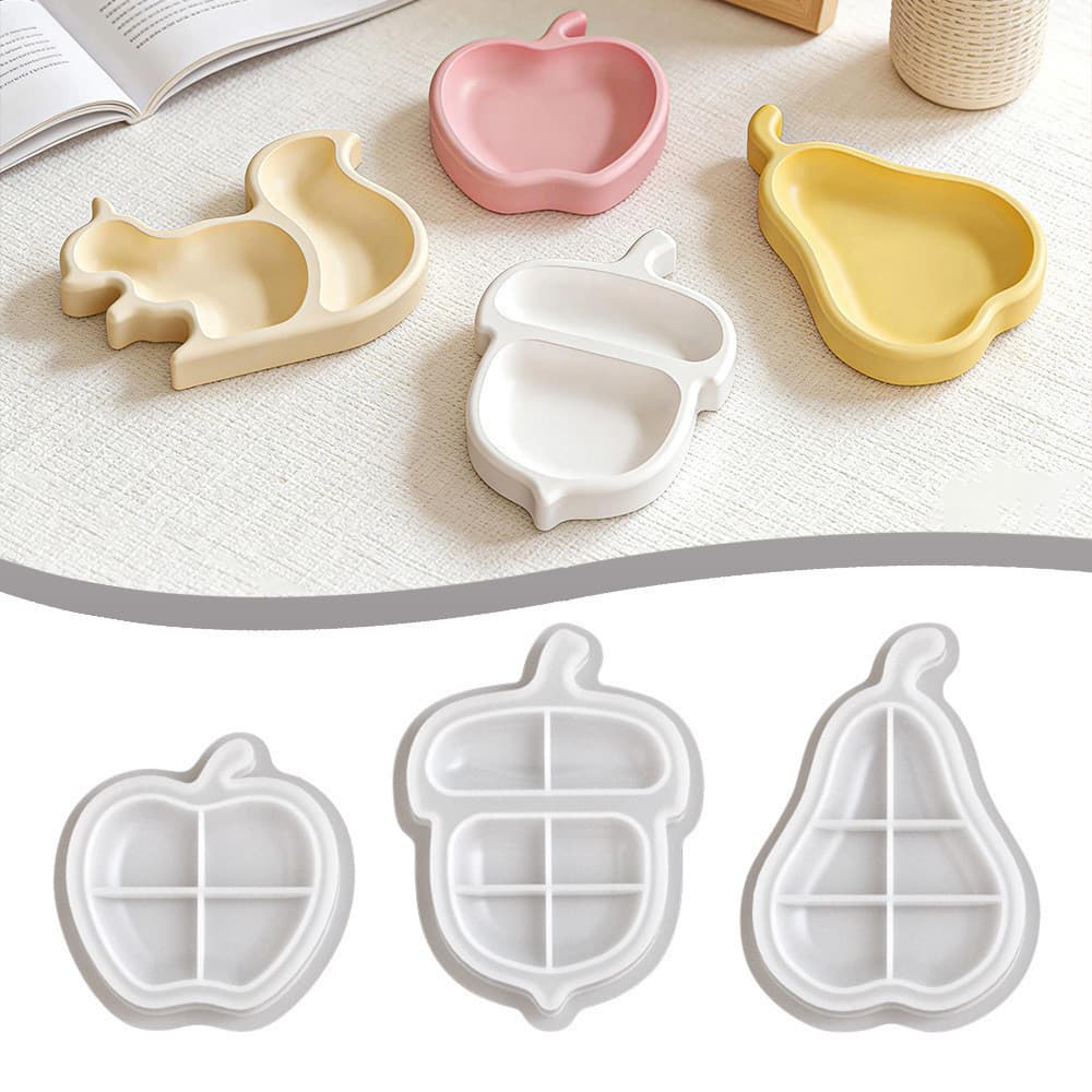 Bandeja De Bolota De Esquilo Molde De Silicone DIY Resina De Cristal Armazenamento Almofada Gesso De Jóias Moldes Decora