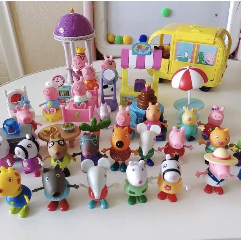 Boneco de leitão, boneco de coelho, boneco de antílope, boneco de princesa, boneco de vovô LRWL