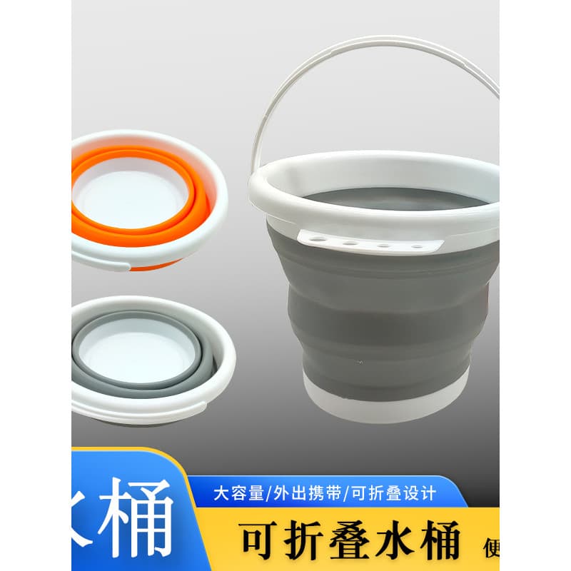 Xiaowei cerâmica loja balde retrátil desenhar balde caneta balde de lavagem portátil balde dobrável Silicone plástico pe