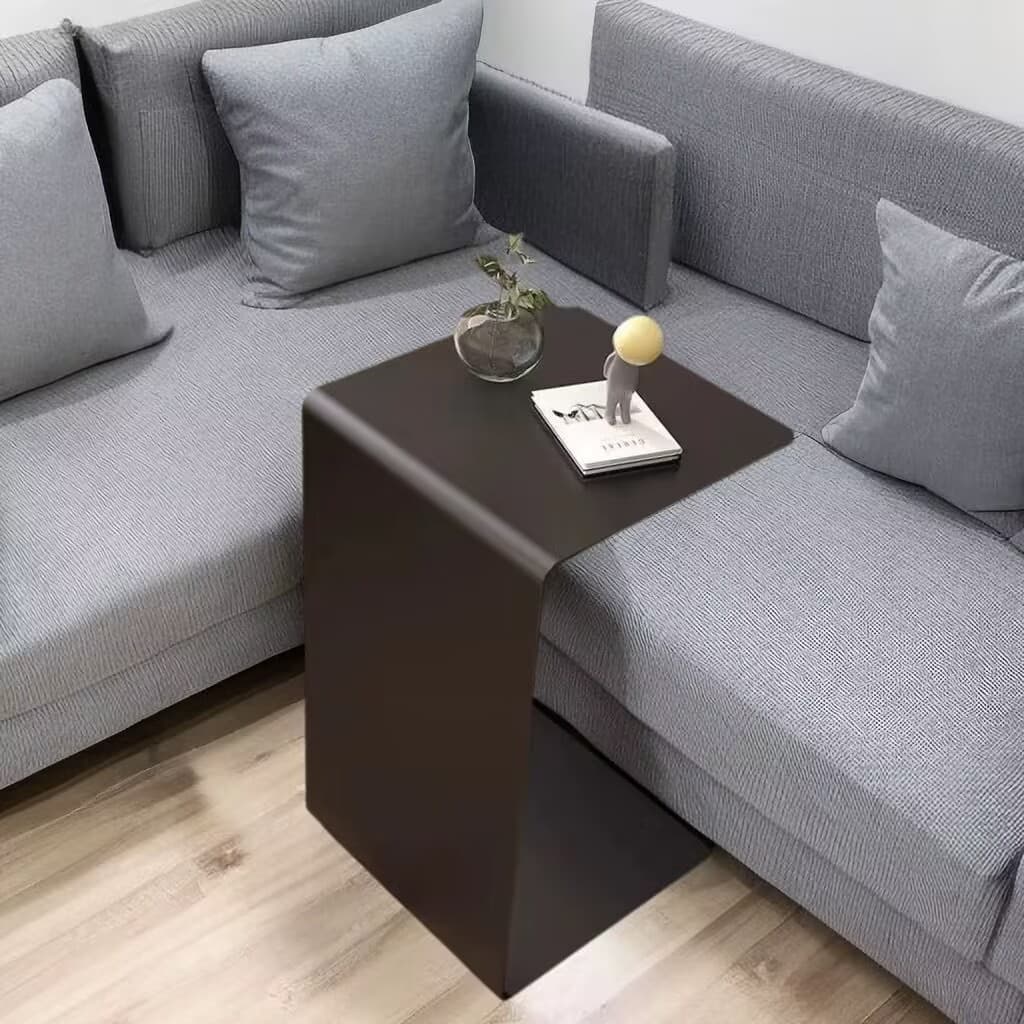 Simples pequeno sofá italiano luz de mesa criativa mesa de centro preto tipo C pequena lateral Polar mesa de canto