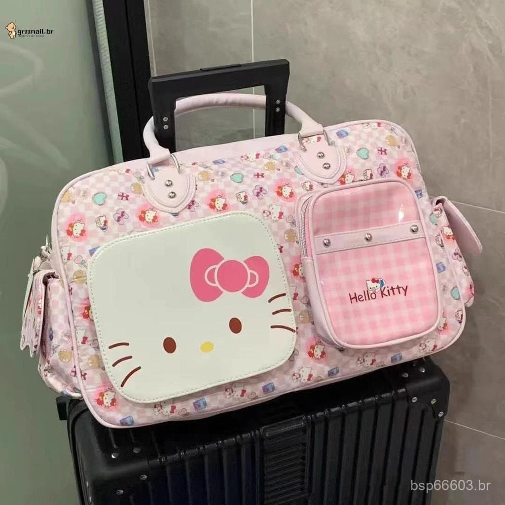 Bolsa de viagem Hello Kitty - Bolsa de ginástica feminina de grande capacidade GXCU JTE4