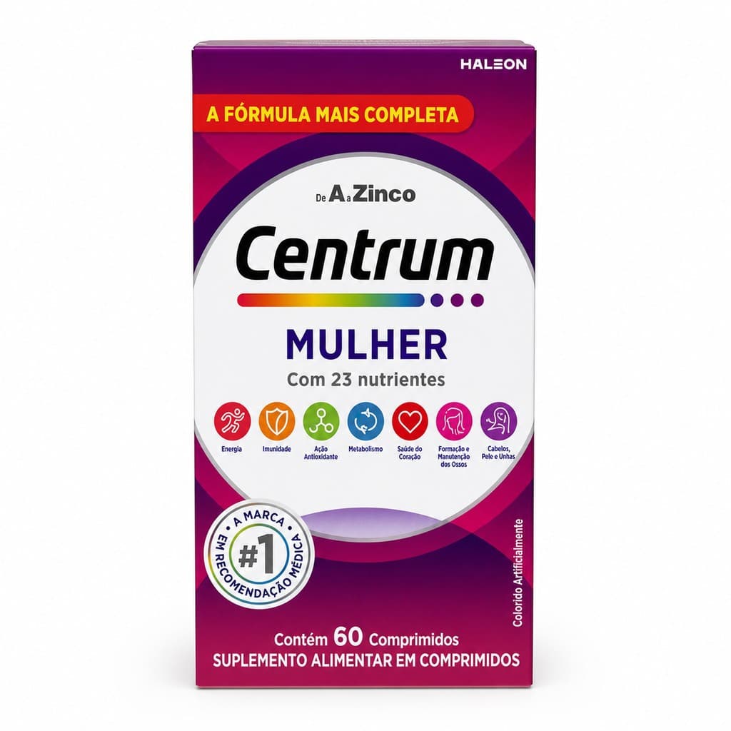 Centrum Mulher - 60 Cápsulas - Suplemento de Vitaminas e Minerais