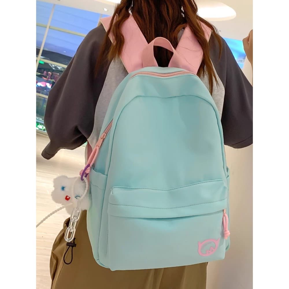 Mochila feminina versão coreana ins estudante do ensino médio menina japonesa All-Match grande capacidade estudante univ