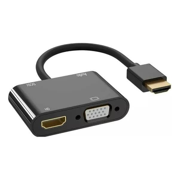 Hdmi Para Vga+hdmi Conversor Adaptador Computador Notebook