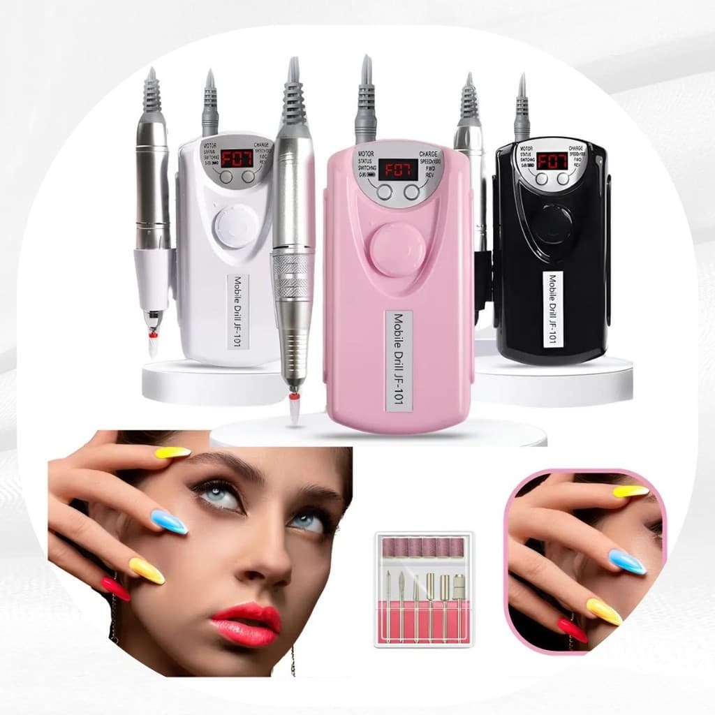 Motor Lixadeira Portátil 35.000 Rpm Bivolt De Unhas Elétrica Micro Profissional Sem fio