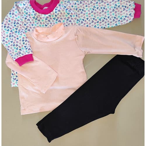 Conjunto De Bebê Tamanho 1 Com 3 Peças Roupa Infantil Menina