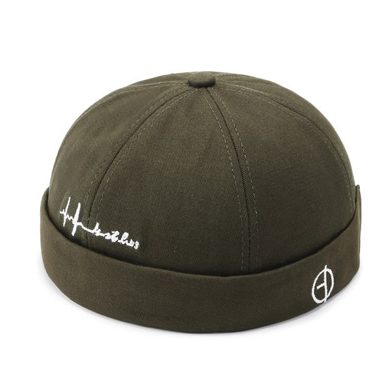 Chapeu De Hip Hop Soft Top Brimless Street Cor Sólita Portátil Moda Vintage Multiuso