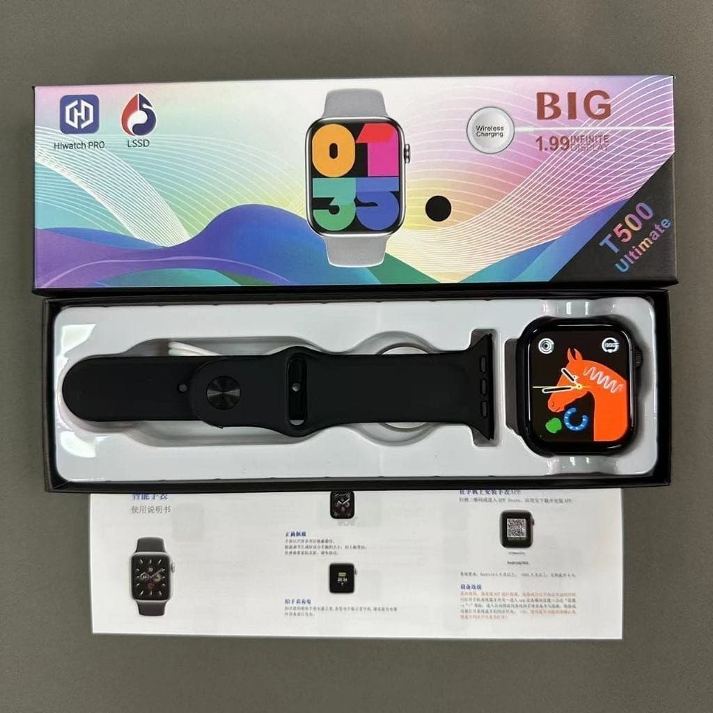 2025 IWO T500 Ultimate Smartwatch Relógio De Pulso Bluetooth Conectar Monitor De Freqüência Cardíaca Para Android iPhone