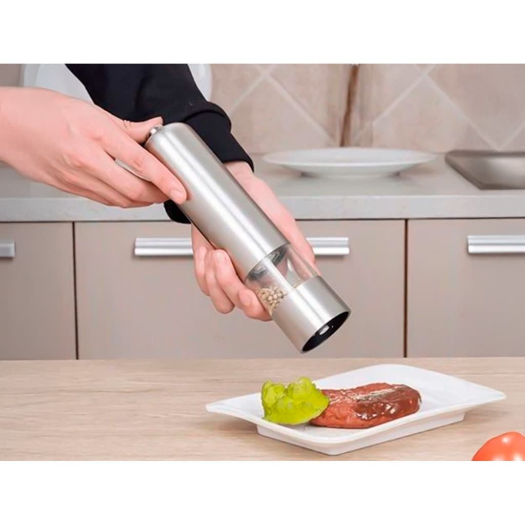 Moedor Para Temperos Triturador Manual Sal Pimenta Condimentos Especiarias Acrílico Aço Inox Clink