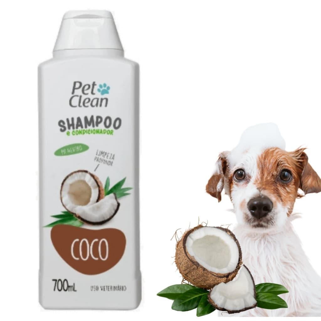 Shampoo Pet Clean PetClean Coco Cães Cachorros Pet 700ml Envio Imediato