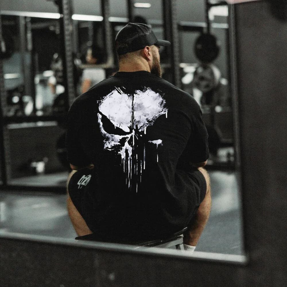 Camiseta Oversized Masculina Academia Varias Estampa Camisa Algodão Moda Treino