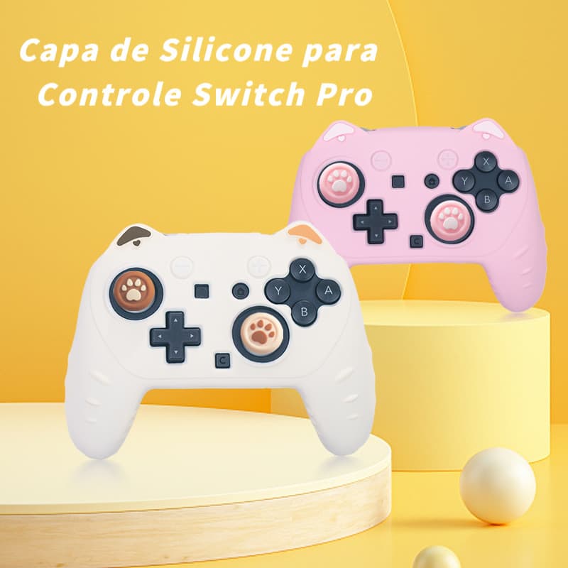 Capa de Silicone para Controle Nintendo Switch Pro – Antiderrapante e Resistente