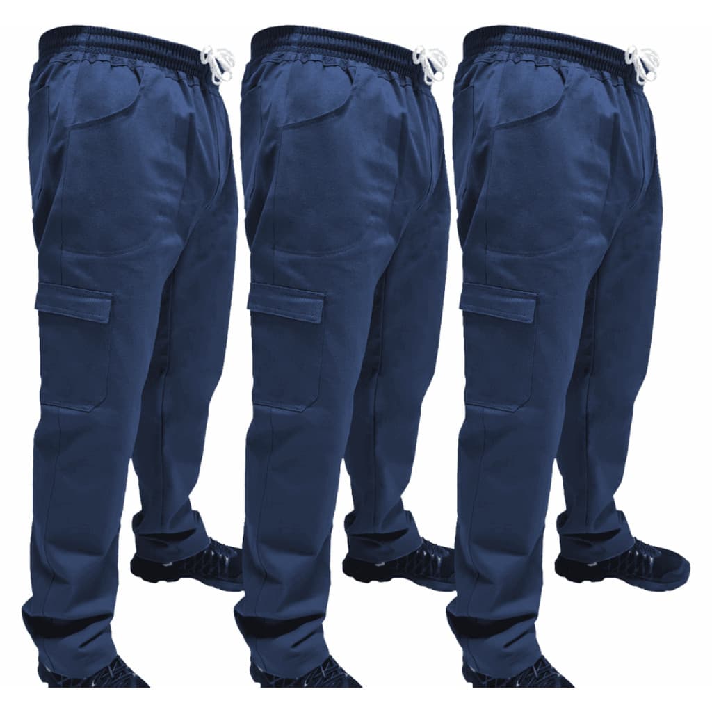 Kit C/ 3 Calça de Uniforme Segurança Brim Profissional Reforçada