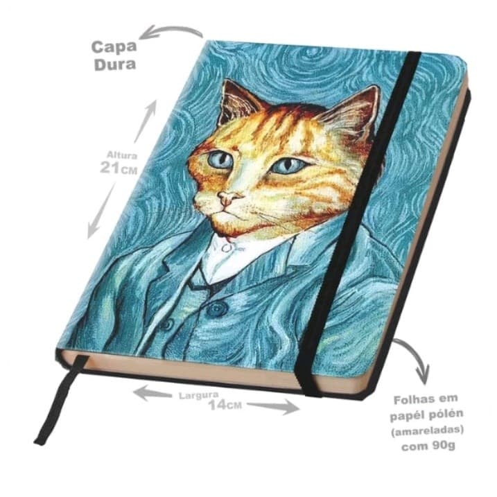 Caderno Sketchbook ,   capa dura caderno de desenhos Gatos de artes