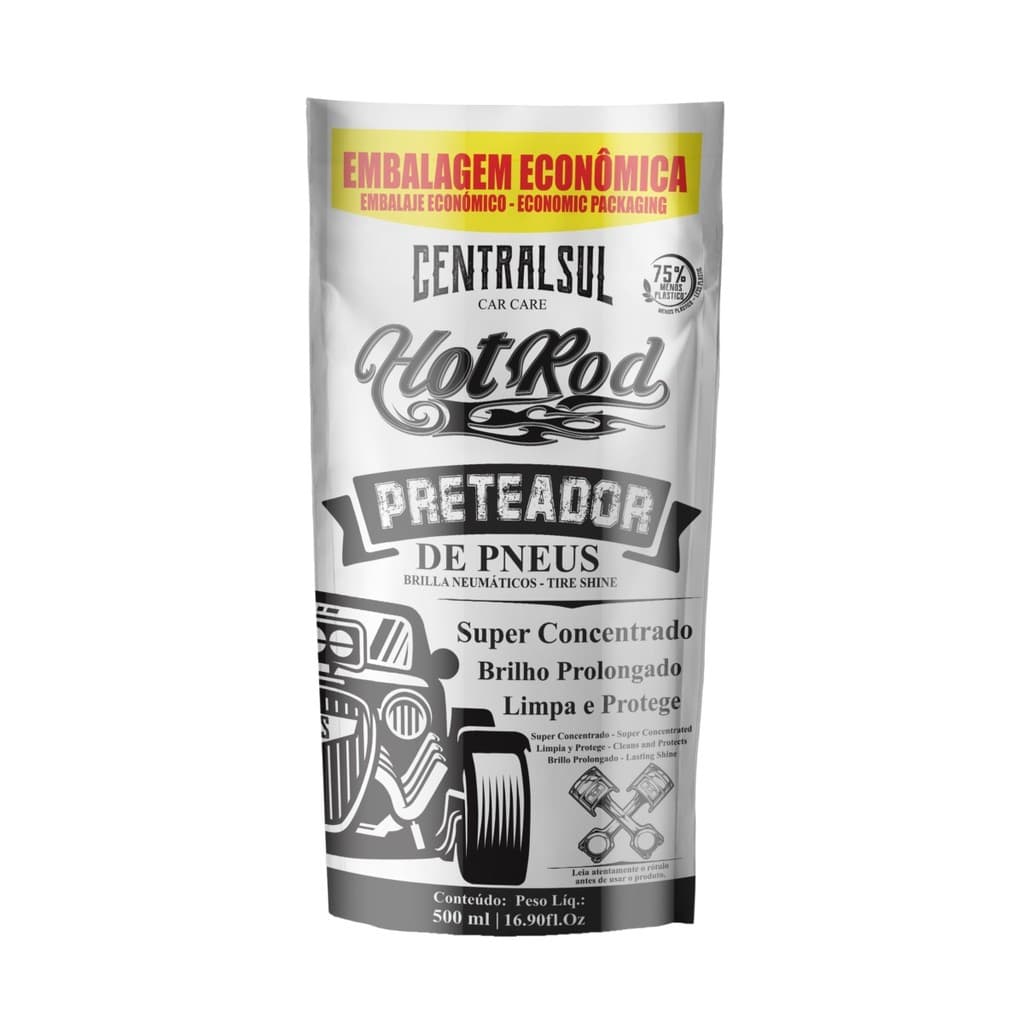 Preteador de Pneus Gel Hot Rod Sache 500ml Centralsul 1 Unidade