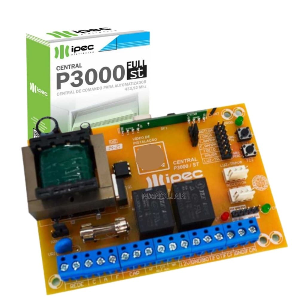 Placa Central de Comando Motor Portão Universal P3000 Ipec