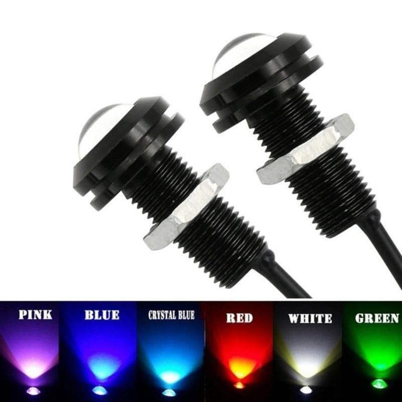 Estilo Do Carro 23mm Olho De Águia Branco Luz De Circulação Diurna LED Luzes Lâmpada DRL Lâmpadas De Freio À Prova Dwate