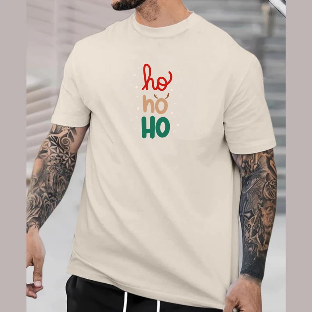 Camisa Camiseta Masculina Varias Cores Natal HoHoHo 100%algodao Premium