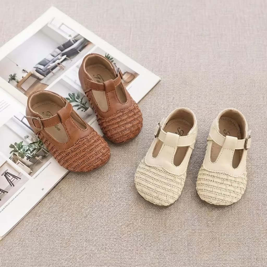 Sapatos de bebê meninas sapatos de couro princesa primavera 2026 novo estilo verão menina princesa moda sapatos infantis