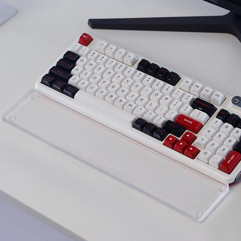 Su Yan Shang * Descanso de teclado acrílico fosco Transparente Teclado mecânico Descanso de palma Almofada de pulso para