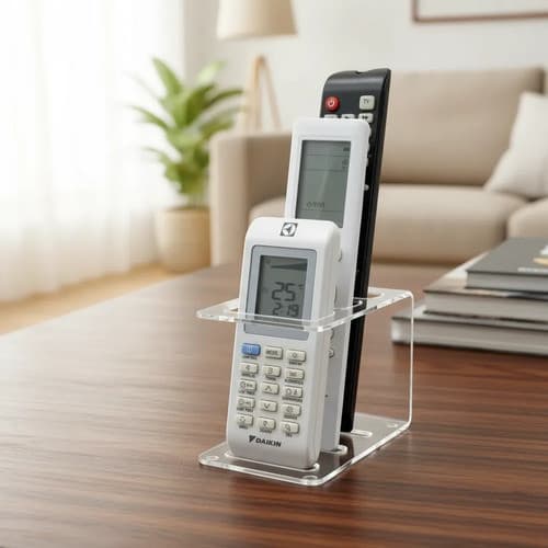 Suporte Porta Controle Remoto 3 Lugares Acrílico Transparente Controles