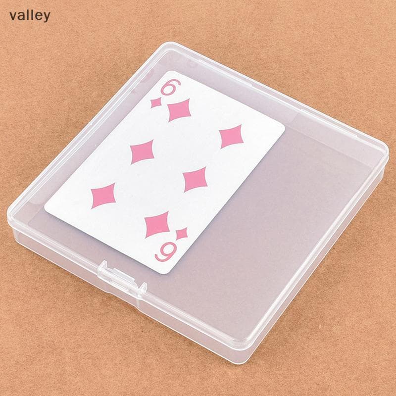 [VLY] Mini Caixa De Plástico Quadrada Transparente Pintura À Prova De Poeira Durável Armazenamento De Peças De Cartão De