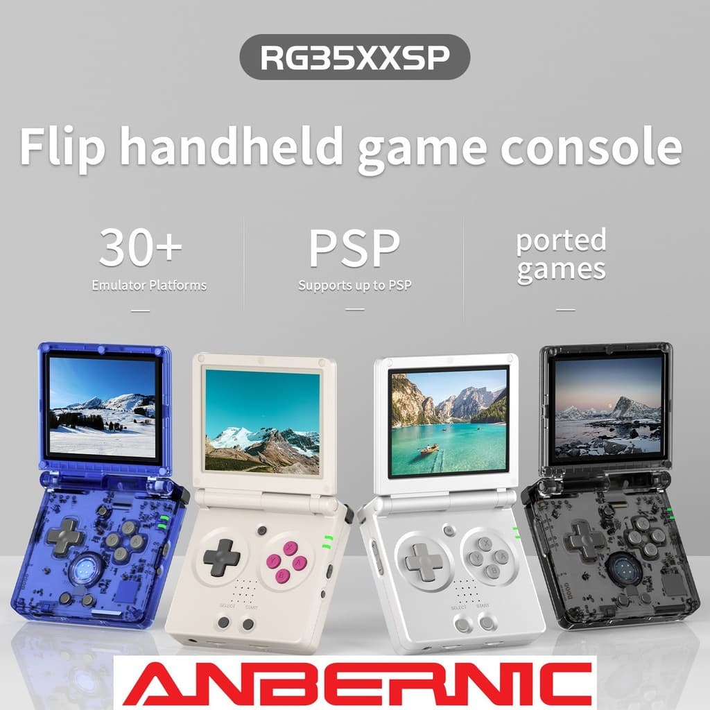 RG35XXSP Dobrável Flip HD Tela Retro Console de Jogos Portátil Conexão HDMI