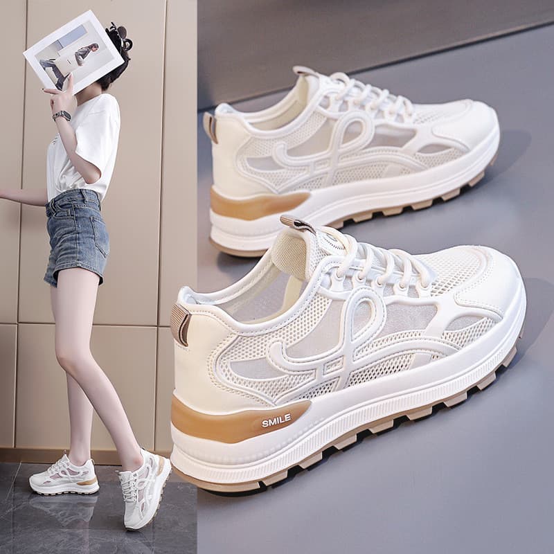 （XIBU）Women Breathable Non Slip Lightweight Outdoor Running Sports Sneakers
