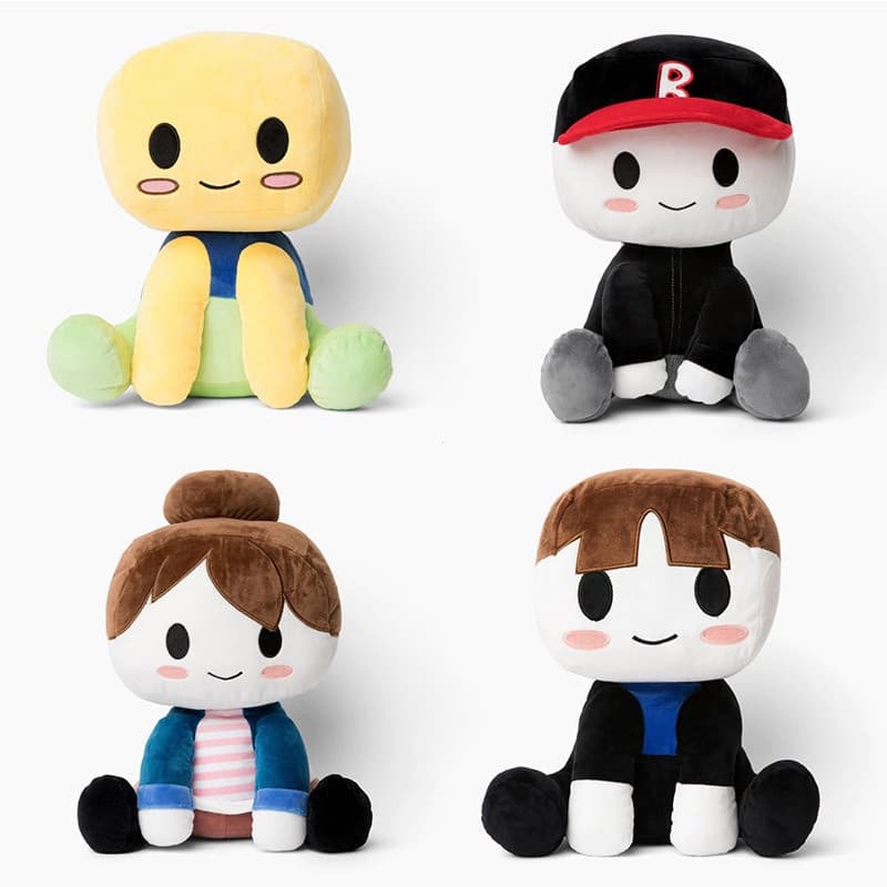 Pelúcia Blox Buddies Brinquedos de Pelúcia 20cm Menina Preta com Chapéu Boneca Amarela Amigos Arco-íris Presente de Aniv