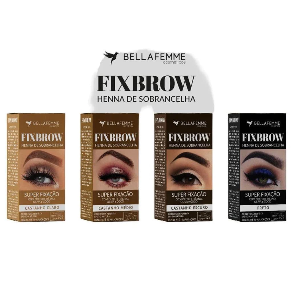 Henna para Sobrancelhas Bella Femme FixBrow Pigmentada – 1,5g