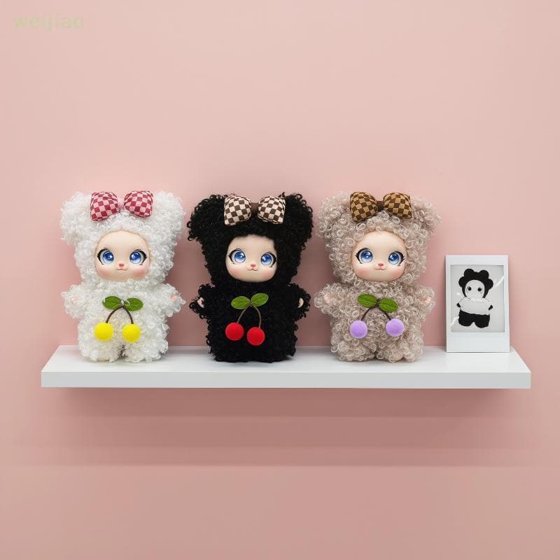 [WEI] Chaveiro De Boneca De Pelúcia Com Rosto De Vinil E Laço Fofo Para Decoração Infantil Bapa Bom
