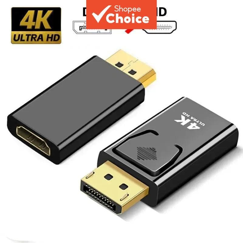 Adaptador Conversor DisplayPort para HDMI 4K Ultra HD 1080p DP Macho para Fêmea para Transmissão de Vídeo de PC e