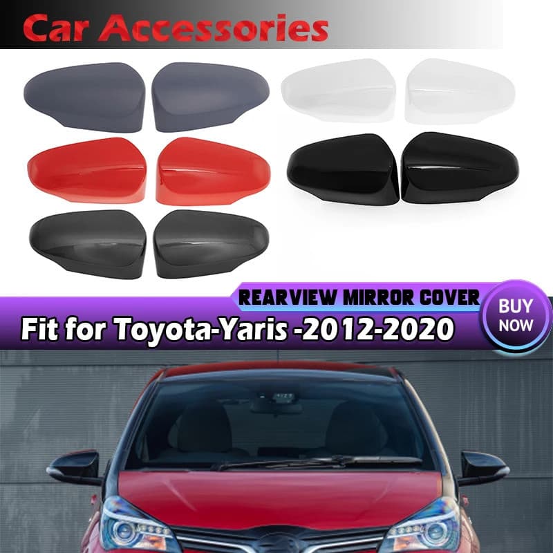Capas de Espelho Retrovisor Compatíveis com Toyota Yaris 2012-2020, Capas Laterais para Espelho Retrovisor