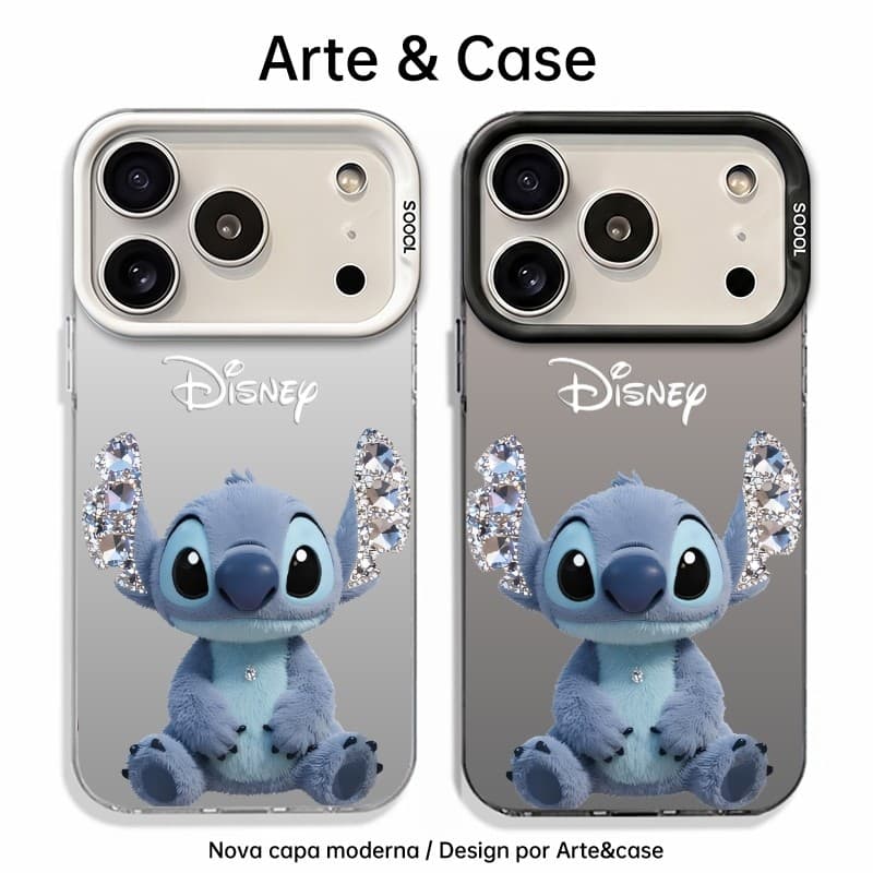 Capinha de silicone fosca impacto-Stitch da Disney For iPhone XS,11,12 ProMax,13,14,15Plus,16,17