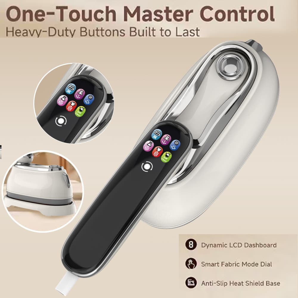 110V novo estilo portátil vestuário vapor tela de exibição inteligente seis velocidades ajustável portátil máquina de en