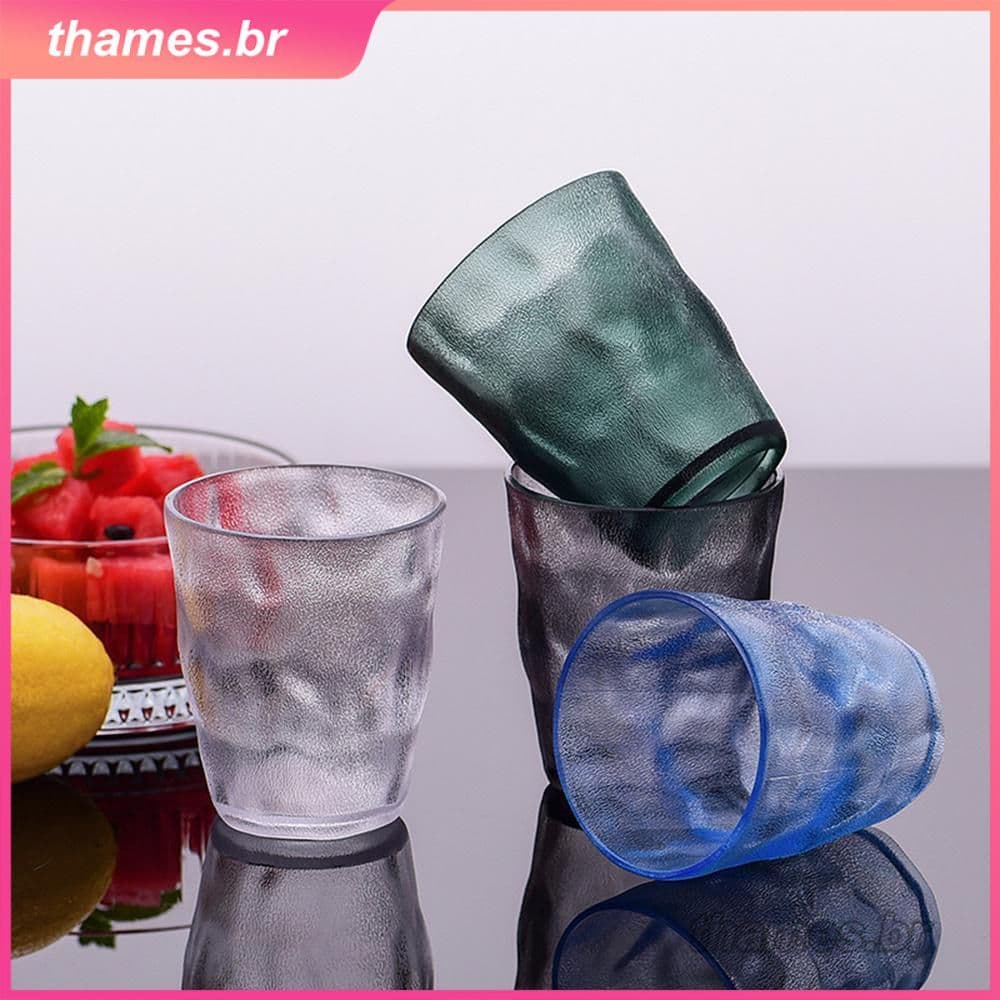 Taça de vinho de plástico transparente 220ml, copo de cerveja de acrílico fosco, copo glaciar, copo para