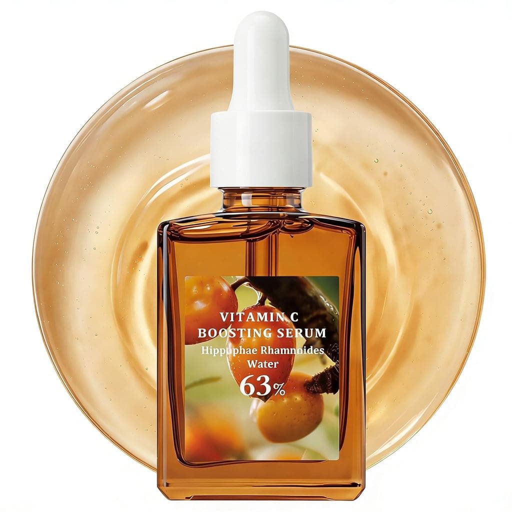 Sérum Potenciador de Vitamina C |   Sérum Facial Diário com Espinheiro Marítimo e Ácido Hialurônico para Todos os Tipos