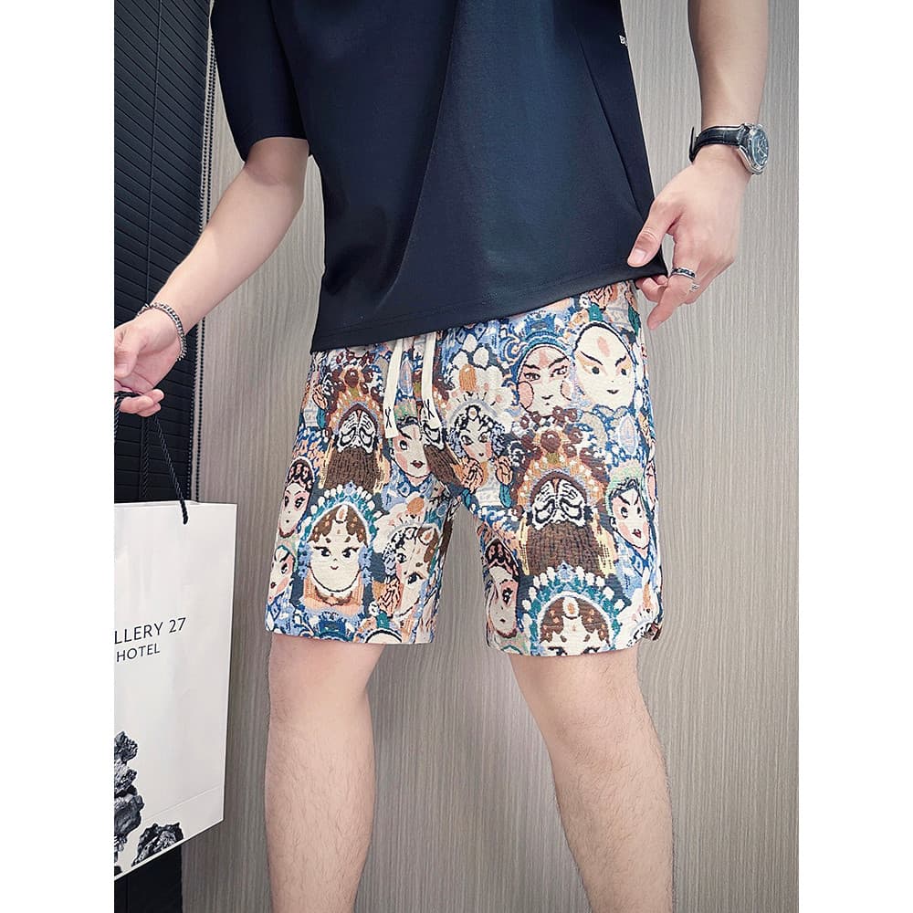Design sentido bordado Shorts masculino verão Street Wear rufião bonito fino calças casuais 2024 novo estilo masculino A
