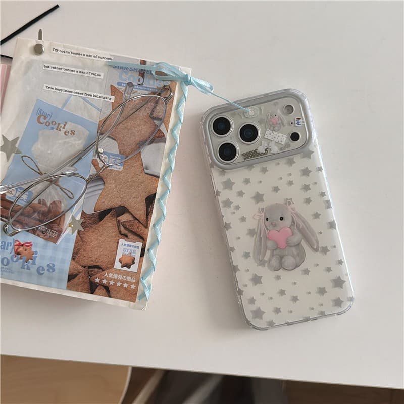 Capa De Telefone Com Processo IMD De material TPU Padrão De Coelho Para iPhone 17 Pro max