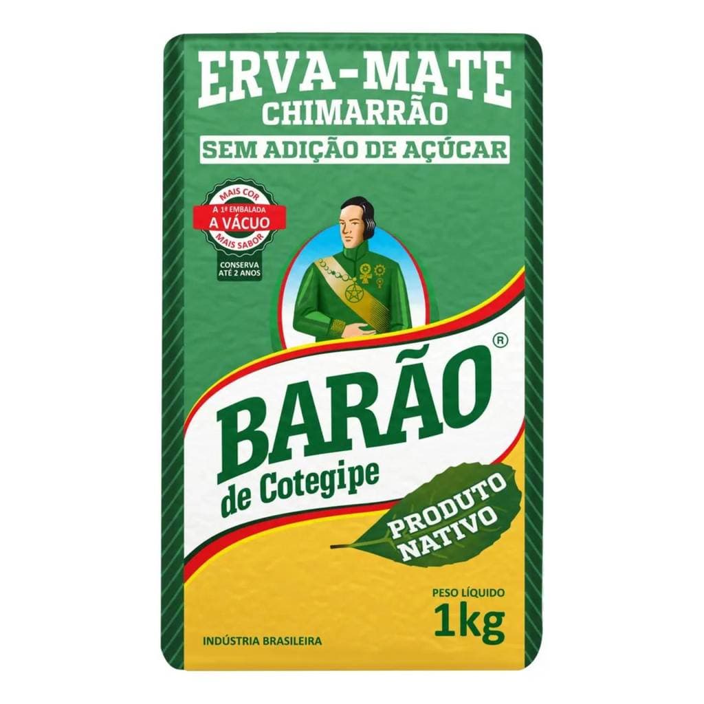 ERVA-MATE BARÃO DE COTEGIPE CHIMARRÃO A VÁCUO 1KG – NATURAL