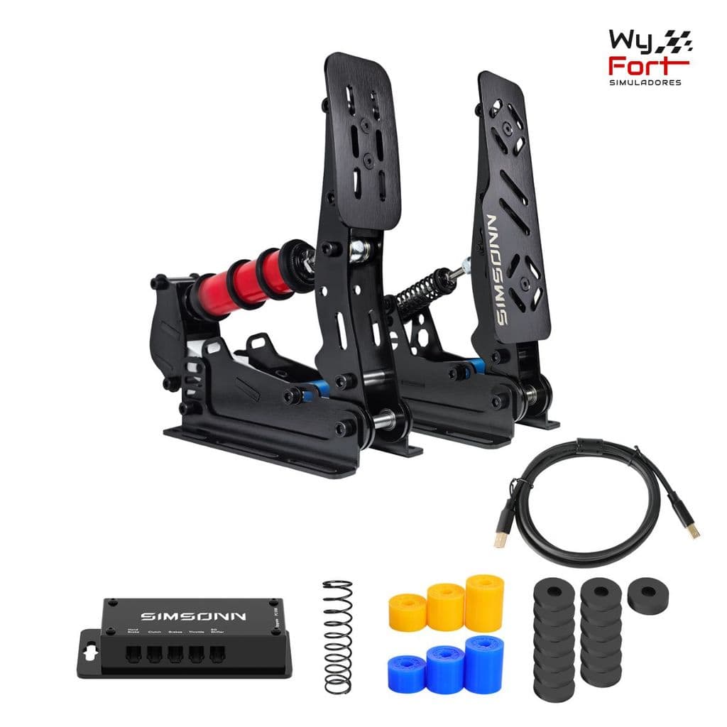 Pedal Simsonn PRO PLUS-P2-B Preto (Acelerador, Freio)