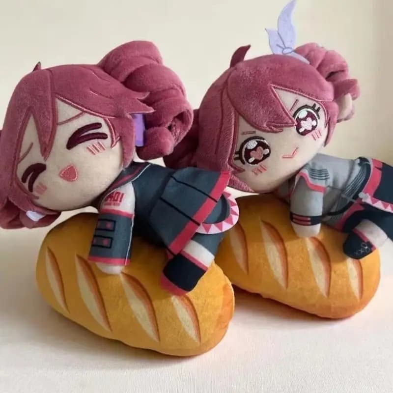 Novo Anime Cosplay Kasane Teto Meninas De Pelúcia Estatueta Decoração Para Casa Boneca Dos Desenhos Animados Pão Francês