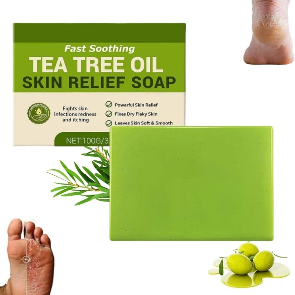 2026 Nova Barra de Sabonete Relaxante, Sabonete com Óleo de Tea Tree, Sabonetes Naturais para Pés e Corpo para uma Pele