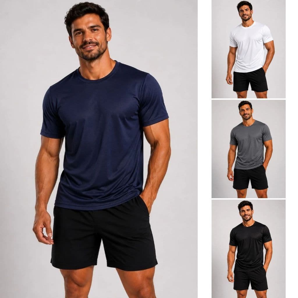 Kit 4 Camiseta Dry Fit Masculina Camisa Academia Corrida Treino